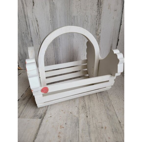 Wooden chicken basket farmhouse unique home decor spring - Picture 4 of 9